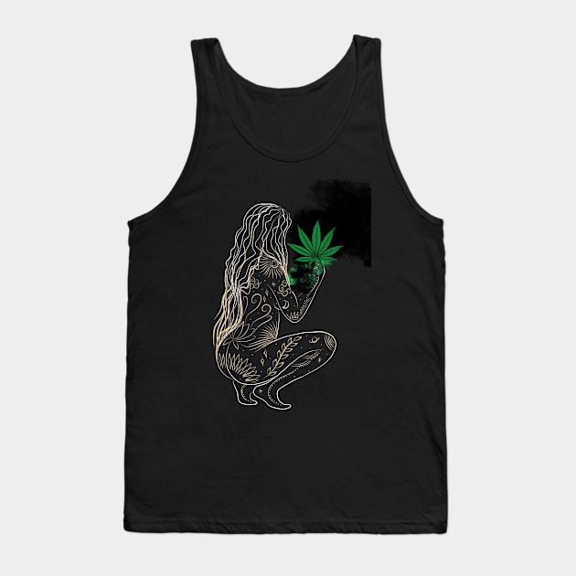 420 weed leaf Tank Top by LadiesGoldenSpiral